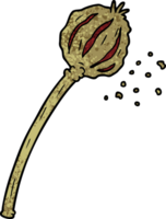 dried poppy cartoon png