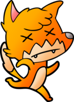 cartoon cross eyed fox png