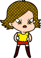 mujer estresada de dibujos animados png