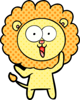 León feliz de dibujos animados png