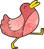 lustiger Cartoon-Vogel zu Fuß png