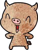 happy cartoon pig png