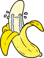 cartoon crying banana png