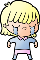 Cartoon-Frau weint png