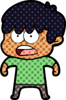 worried cartoon boy png