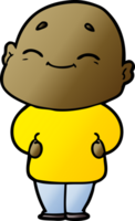 cartoon happy bald man png