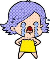 cartoon woman crying png