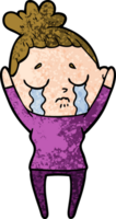 cartoon crying woman png