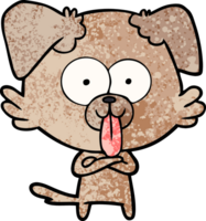 tekenfilm hond met tong plakken uit png
