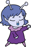 cute alien girl cartoon png