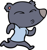 oso de jogging de dibujos animados png