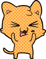 gato de desenho animado assobiando png