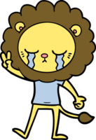 crying cartoon lion png