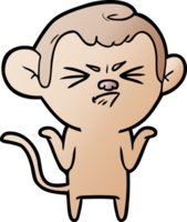 cartoon annoyed monkey png