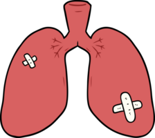 cartoon repaired lungs png