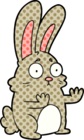 conejo asustado de dibujos animados png