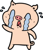 crying pig cartoon png