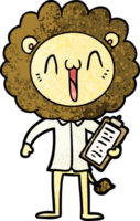 heureux, dessin animé, lion png