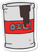 sticker of a cartoon oil drum png