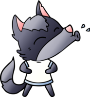 heulender Wolf-Cartoon png