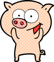 dessin animé joyeux cochon png