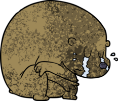 urso de desenho animado chorando png