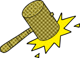 cartoon banging gavel png