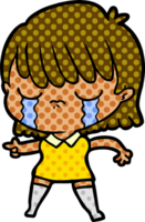 cartoon woman crying png