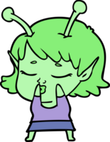 cute alien girl cartoon png