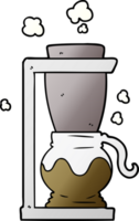 tecknad serie filtrera kaffe maskin png