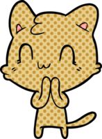 gato feliz de dibujos animados png