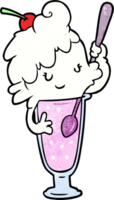 chica de refresco de helado de dibujos animados png