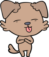 cartoon dog sticking out tongue png