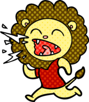 cartoon roaring lion png