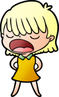 cartoon woman talking loudly png