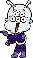 alienígena feliz de dibujos animados png