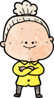 cartoon happy old woman png