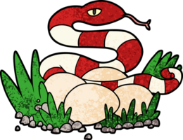 cartoon snake in nest png