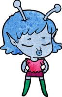 cute alien girl cartoon png