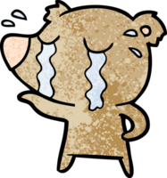gråt Björn tecknad serie karaktär png