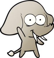 heureux, dessin animé, éléphant png