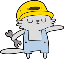 cartone animato gatto costruttore png