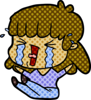 cartoon woman in tears png