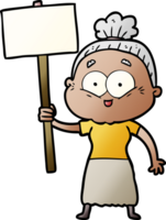 Cartoon glückliche alte Frau png