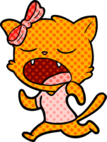 cartone animato sbadigli gatto png
