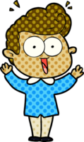 cartoon excited man png