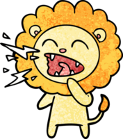 cartoon roaring lion png