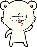 bored polar bear cartoon png