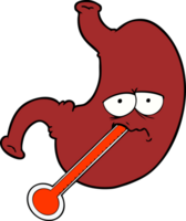 cartoon upset stomach png