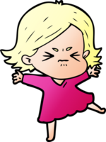 cartoon angry woman png